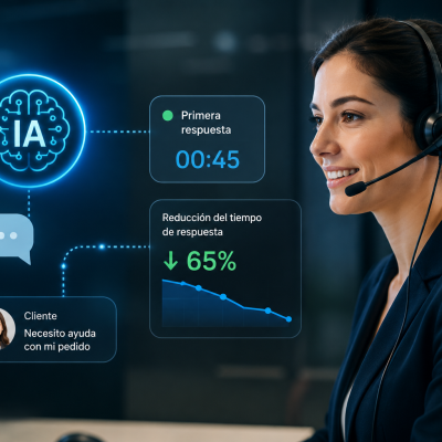 Cómo reducir el tiempo de primera respuesta en contact centers con IA